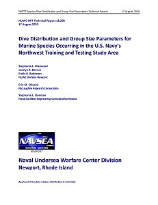 Dive Distribution and Group Size Parameters for Marine Species Occurring in the U.S. Navy’s Northwest Training and Testing Study Area (August 2020)