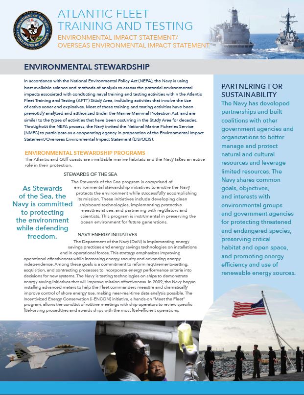 Environmental Stewardship Fact Sheet